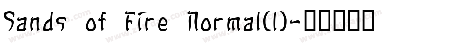 Sands of Fire Normal(1)字体转换